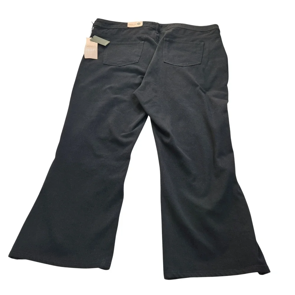 NEW NYDJ Curves 360‎ Shape Crop Kick Flare Jeans Black Size 24 Stretch Denim NWT